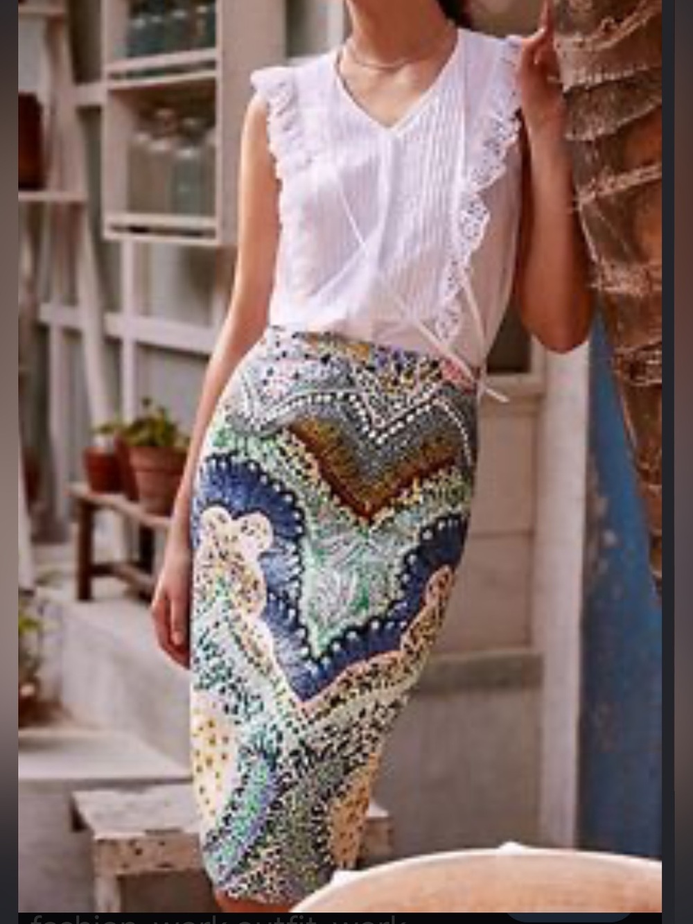Moulinette Soeurs Multicolor Printed Pencil Skirt, 4 🦋